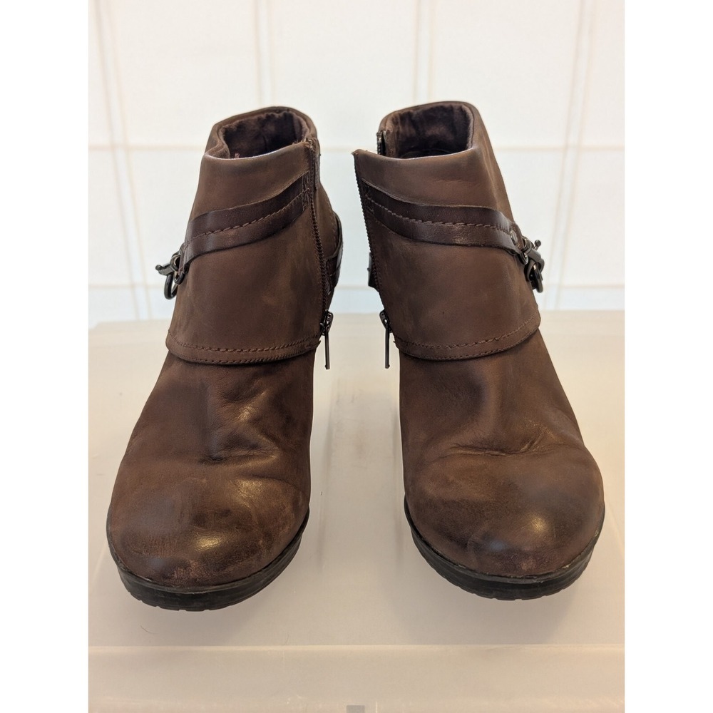 Clarks Indigo Lida Piper Harness Accent Ankle Boots Leather 64510 Womens Size 10